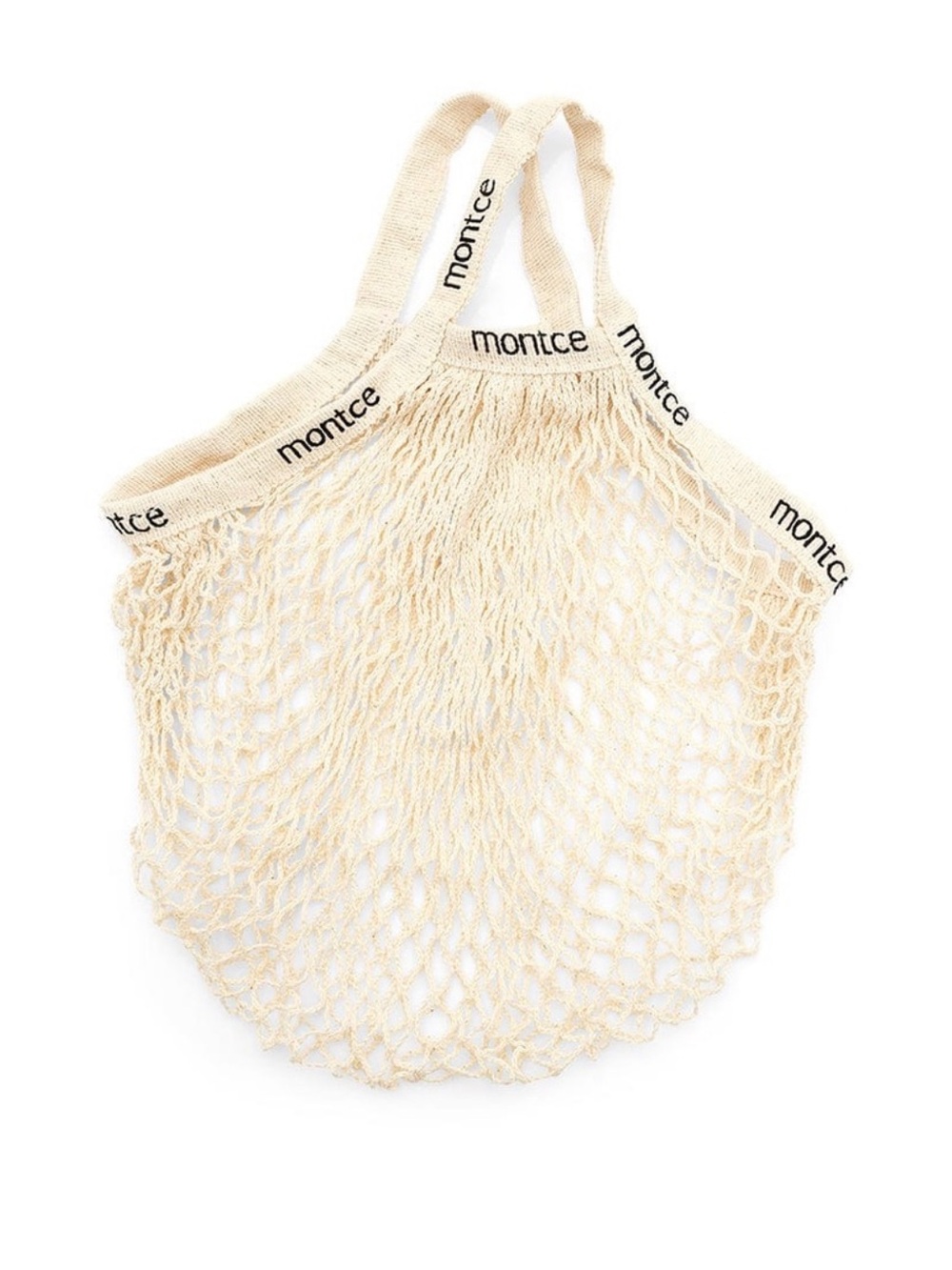 Montce Crochet Mesh Tote in Natural Cream